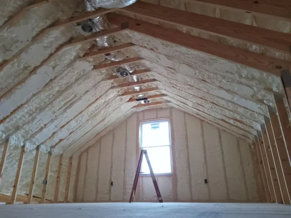Spray foam roofing application for Crawl Space Insulation project in Bonham